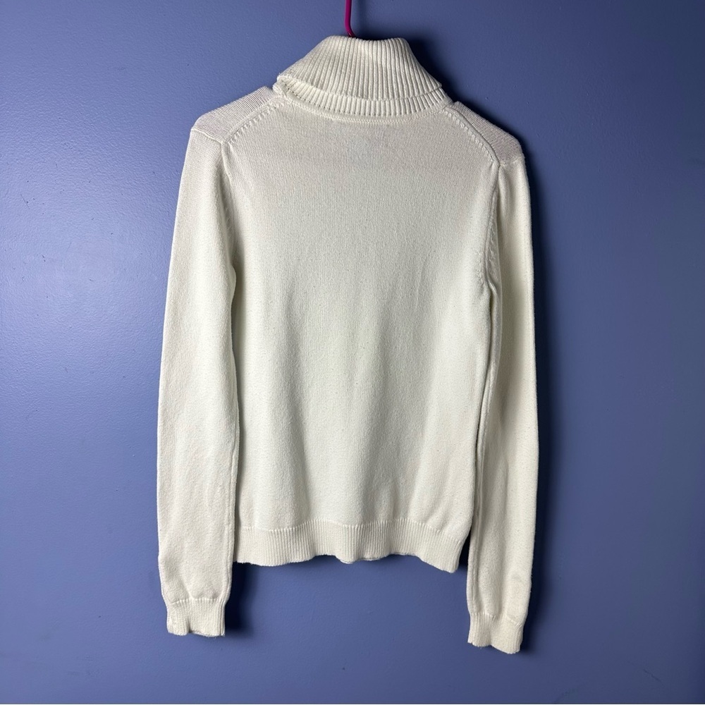Vineyard Vines Long Sleeve White Turtleneck Sweater - Picture 4 of 7